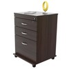 Inval File Cabinet 18.66 in W x 15.75 in D x 26.77 in H in Espresso AR-3X1R